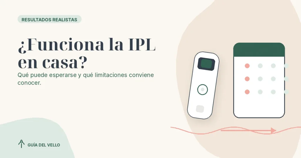 Rutina de IPL en casa representada con un dispositivo y un calendario de sesiones