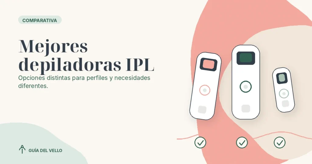 Tres depiladoras IPL genéricas comparadas según perfil de uso