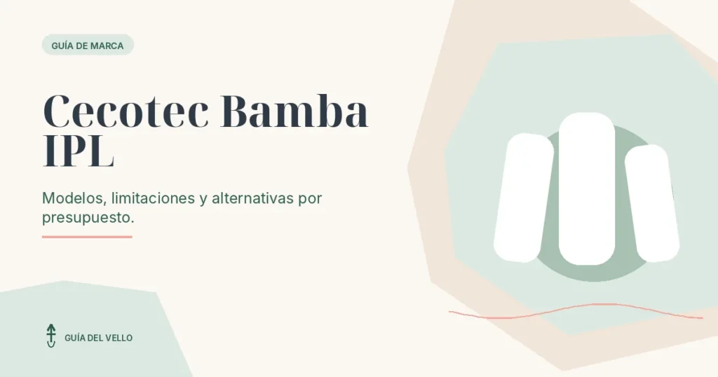 Tres dispositivos IPL genéricos que representan distintos modelos Cecotec Bamba