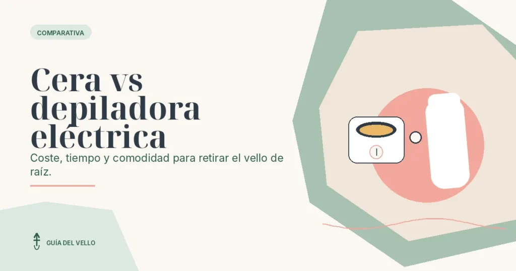 Comparativa visual entre un calentador de cera y una depiladora eléctrica