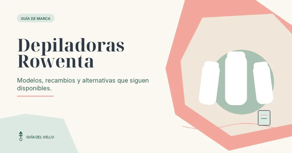 Tres depiladoras eléctricas genéricas y un recambio que representan la gama Rowenta