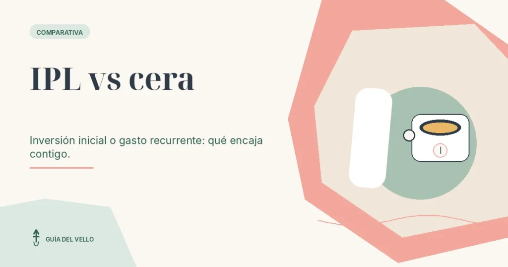 Comparativa visual entre un dispositivo IPL y un calentador de cera