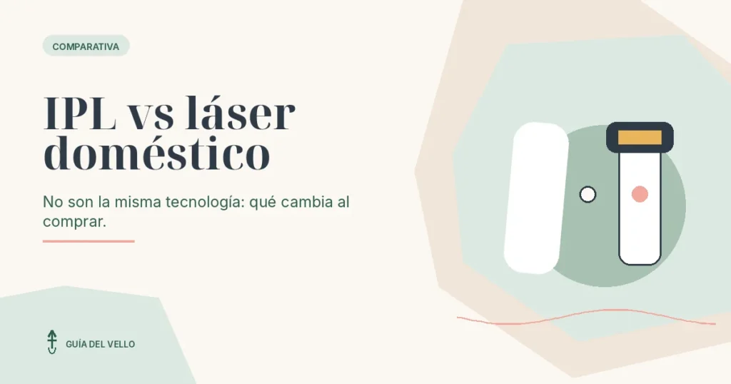 Comparativa visual entre un dispositivo IPL y un dispositivo láser doméstico