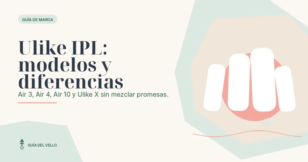 Cuatro dispositivos IPL genéricos que representan Ulike Air 3, Air 4, Air 10 y Ulike X